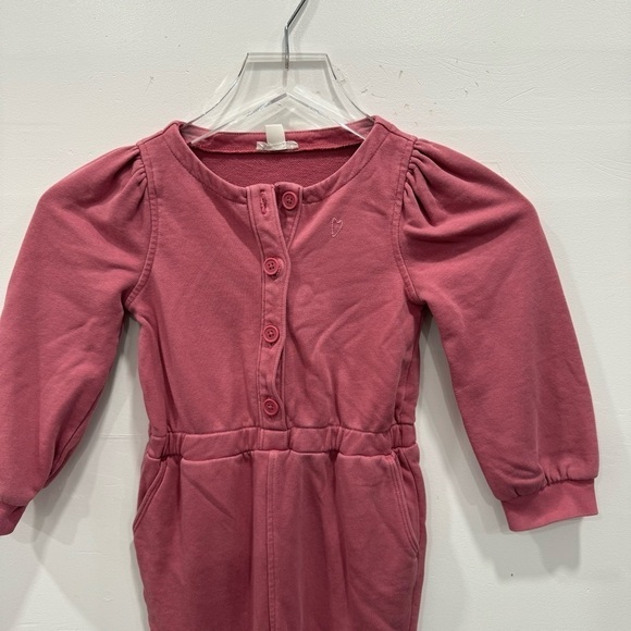 Crewcuts Girls’ French Terry Jumpsuit Pink Size 5 - Picture 3 of 8